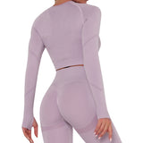 curve sculpting top, Instagram top, purple long sleeve top