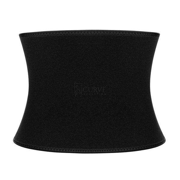 TC1 Sweat Belt and Waist Trimmer, Premium Stomach Wrap For Men and Women,  Increases Body Temp, Cut Water Retention Black
