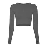 curve sculpting top, Instagram top, purple long sleeve top