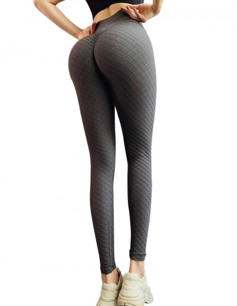 curve sculpting leggings, textured butt yoga leggings, ruched leggings, butt hugging leggings, bum scrunch leggings, grey textured butt yoga leggings, Instagram leggings