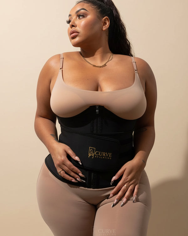Curve Sculpting Strap + Zipper Waist Trainer