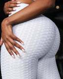 Honeycomb Butt-lift Leggings (White)