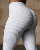 Honeycomb Butt-lift Leggings (White)