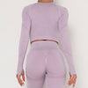 curve sculpting top, Instagram top, purple long sleeve top