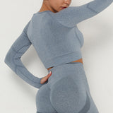 curve sculpting top, Instagram top, blue long sleeve top