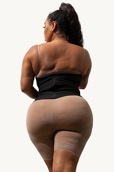 Curve Sculpting Strap + Zipper Waist Trainer