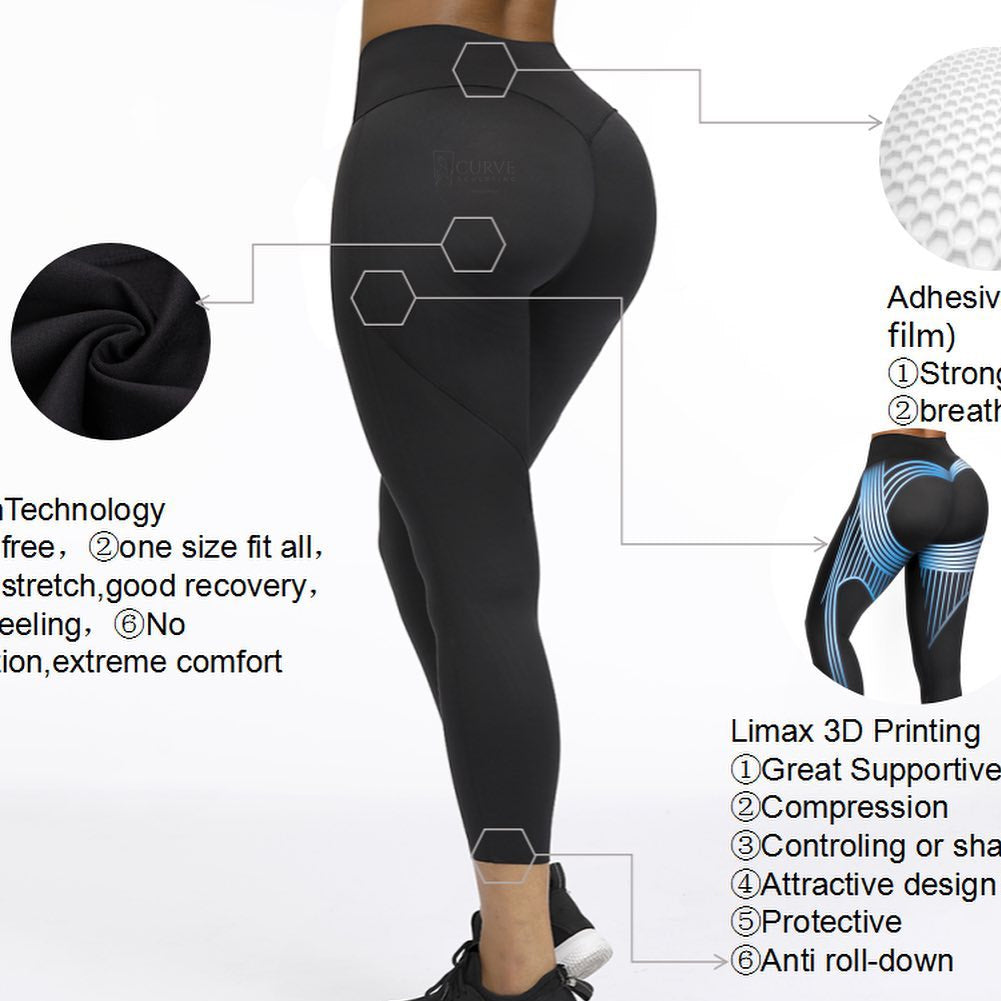 3/4 3D Print Butt-Lift Leggings – Curve Sculpting