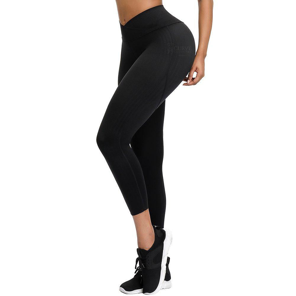Black 3/4 Rouched Pants, Women's Bottom