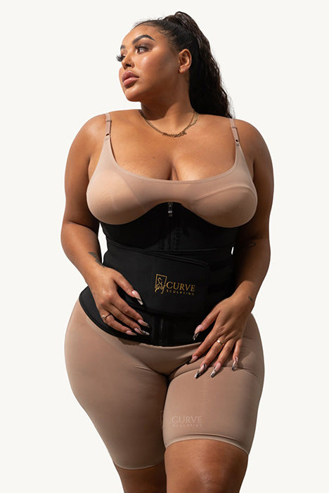 Curve Sculpting Strap + Zipper Waist Trainer