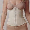 Curvesculpting Zippa Waist Trainer (Beach Sand) with latex core for waist slimming, curve shaping, and discreet daily wear. 
