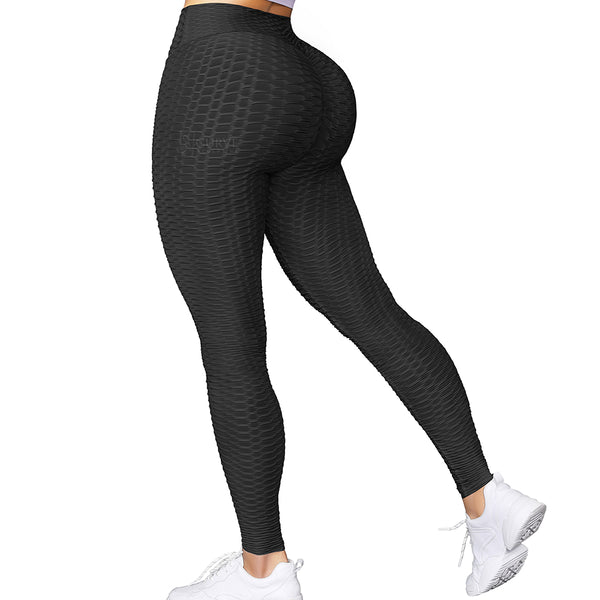 Honeycomb Butt-lift Leggings (Black)