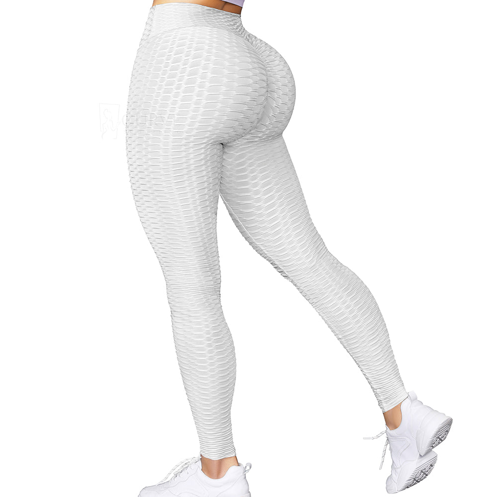 Honeycomb Butt-lift Leggings (White)