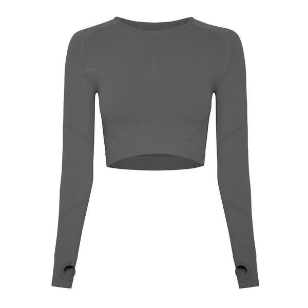 curve sculpting top, Instagram top, purple long sleeve top