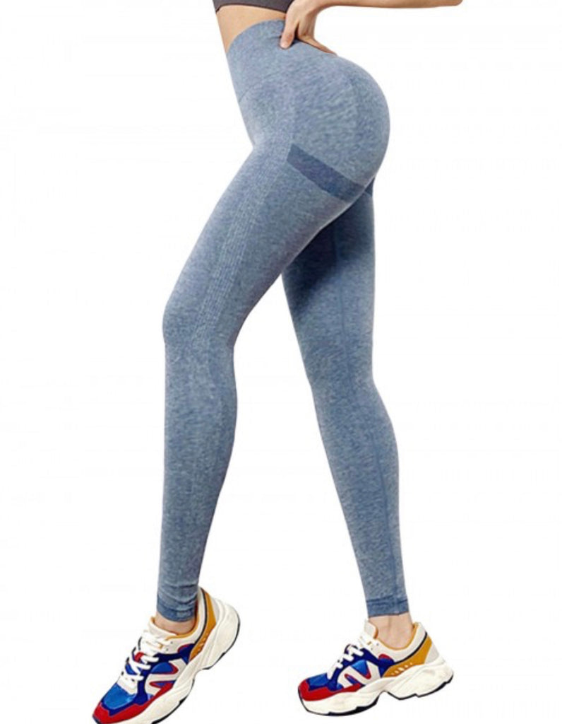 Butt-Sculpting Compression Leggings (Blue)